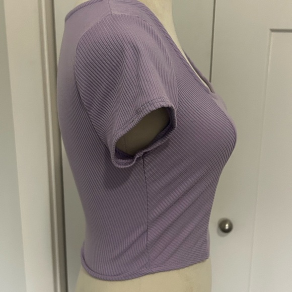 Altar'd State Lavender Ribbed Crop Top - Picture 5 of 6